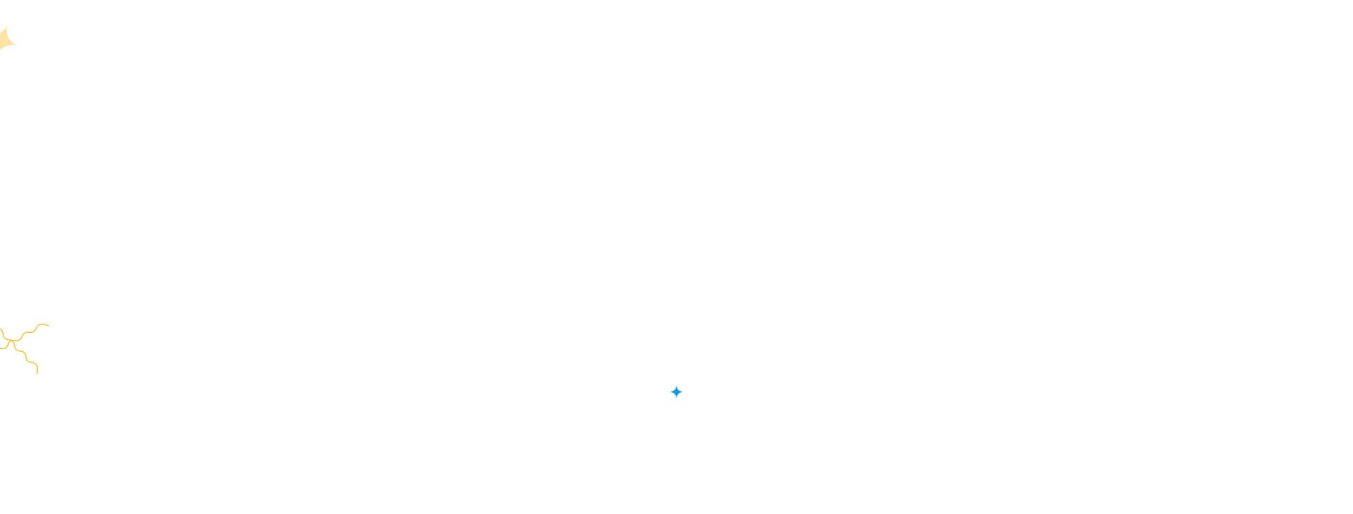 Minimalistic white image with yellow and blue accents.